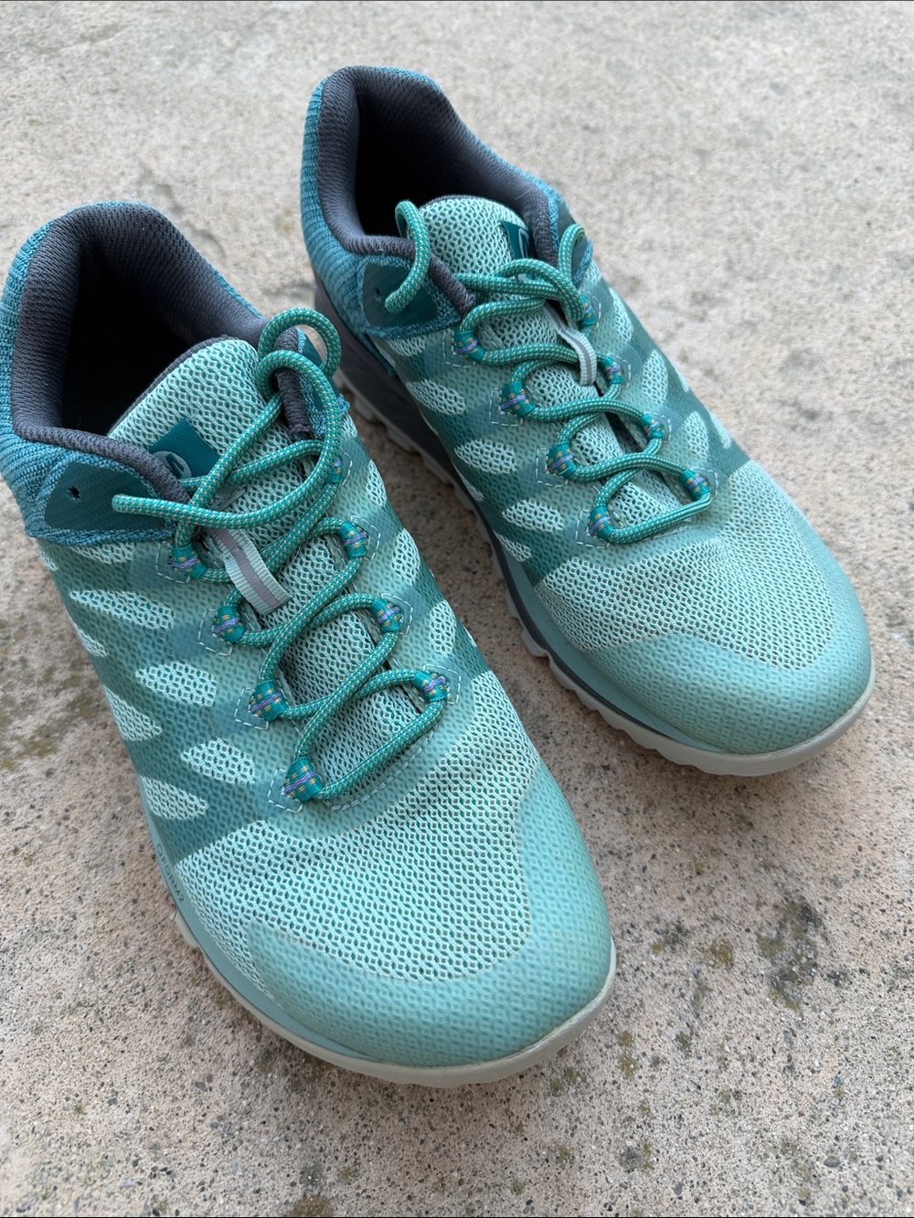 Merrell Women's Antora 2 Gore-Tex Vibram Trainers Harbour Green Size 10